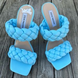 Steve Madden Kenley Heeled Sandal 8.5 M Blue